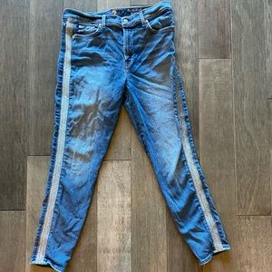 7 for mankind high waisted skinny jeans